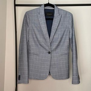 Blue plaid Banana Republic blazer